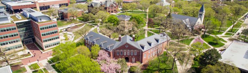 Beloit College aerial view